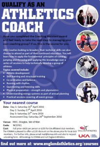 Poster Athletics Coach Course