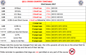 xc timetable 2017